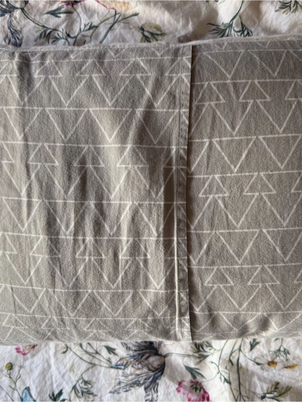Safari Animal Cotton Duvet Cover in Cream with Gray, Green, and Gold Accents